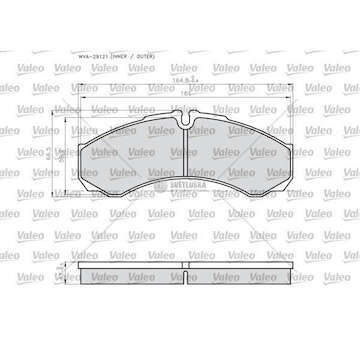 Brake Pad Set, disc brake BRAKE PADS LCV Valeo