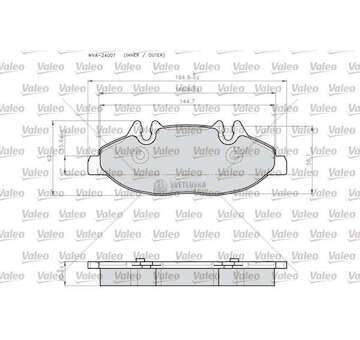 Brake Pad Set, disc brake BRAKE PADS LCV Valeo