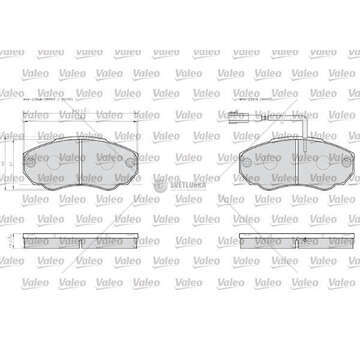 Brake Pad Set, disc brake BRAKE PADS LCV Valeo