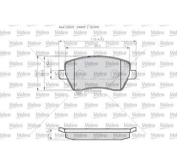 Brake Pad Set, disc brake BRAKE PADS LCV Valeo