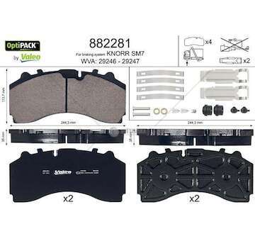 Brake Pad Set, disc brake BRAKE PADS Valeo