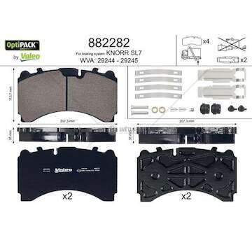 Brake Pad Set, disc brake BRAKE PADS Valeo