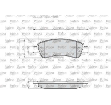 Brake Pad Set, disc brake DUCATO/JUMPER/BOXER REAR Valeo