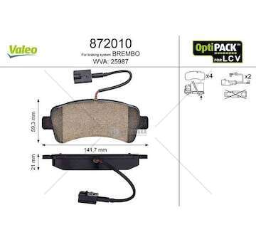 Brake Pad Set, disc brake JUMPER/DUCATO/BOXER Valeo