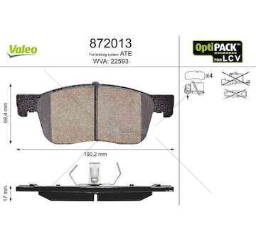 Brake Pad Set, disc brake JUMPY III/EXPERT III Valeo