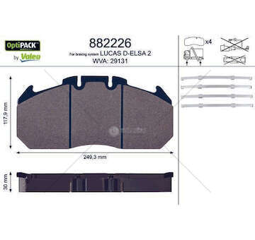 Brake Pad Set, disc brake MAGNUM/PREMIUM FRONT/REAR Valeo
