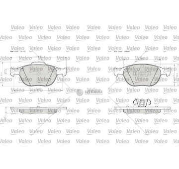 Brake Pad Set, disc brake TRANSIT/TOURNEO 1.5/1.6 TDCI Valeo