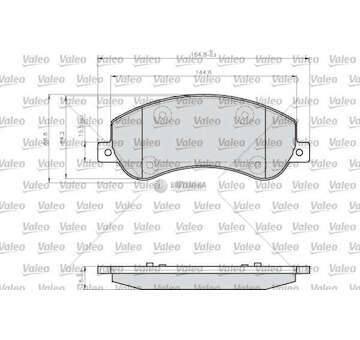 Brake Pad Set, disc brake TRANSIT/TOURNEO 2.2/2.4 TDCI Valeo