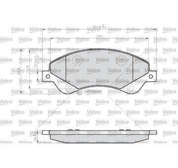 Brake Pad Set, disc brake TRANSIT/TOURNEO 2.2/2.4 TDCI Valeo