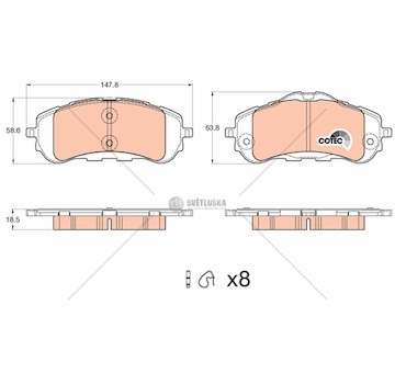 Brzdové destičky citroen berlingo 18> přední bez sensor gdb2044