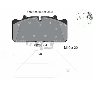 Brzdové destičky MAN-STAR TEXTAR T3016 TEXTAR S2928503