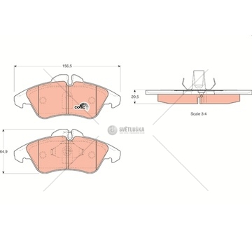 Brzdové destičky mercedes sprinter 06> 906 přední WTRW GDB1220