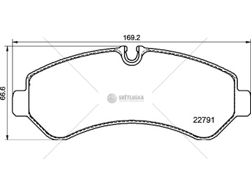 Brzdové destičky mercedes sprinter 18> 907/910 vzad bez sensor WBR P 50 150
