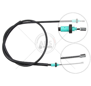 Brzdové lanko dacia sandero i 08> zadní l/p brzd. buben  08>  #1658mm k13606