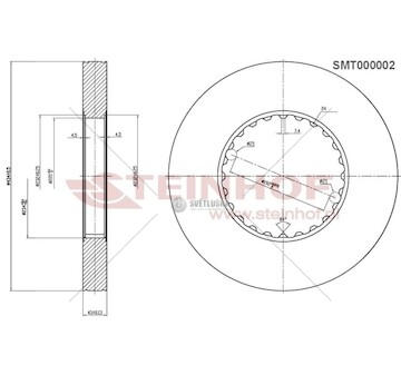 Brzdový kotouč STEINHOF SMT000002