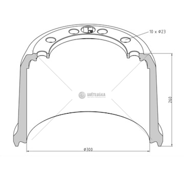 Buben brzdový 300x260 bpw eco maxx 0147793_A