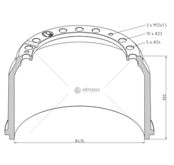 Buben brzdový 410x300 zn man tga,tgs, tgx, f2000,m2000, el202/ el222/ el262 0012602_a