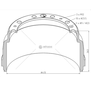 Buben brzdový 413x263 zn scania p,g,r,t,94,114,124,144 0072985_A