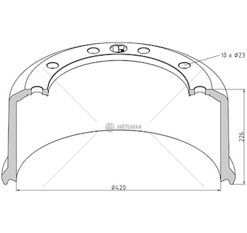 Buben brzdový 420x226 bpw hs eco-sn4218 0080092_A