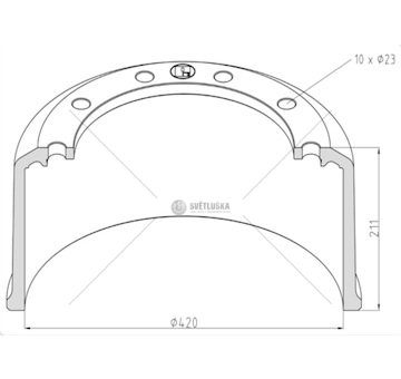 Buben brzdový 420x227 bpw eco maxx, eco plus 2 0126738_A