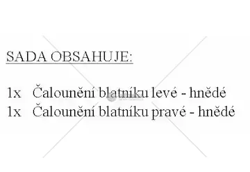 Čalounění blatníku pár-hnědé | 6211-79057