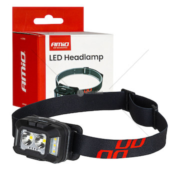 Čelovka LED 2xXPG+10SMD 1800mAh SUPER BRIGHT (BATT) AMIO-04668