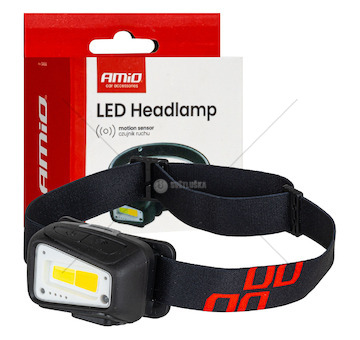 Čelovka LED COB 1800mAh (BATT) AMIO-04666