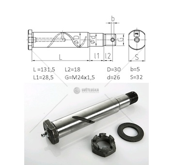 Čep oje pr.30x187/131, m24x1,5/26x29 0026831_A
