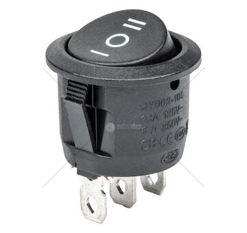 Černý oválný vypínač 12/230V BU03