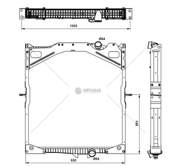 Chladič, chlazení motoru NRF NRF509702