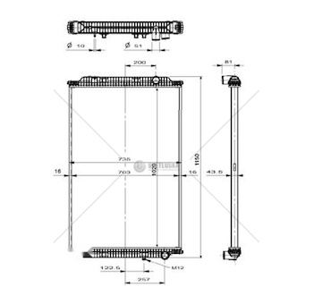 Chladič, chlazení motoru NRF NRF509726
