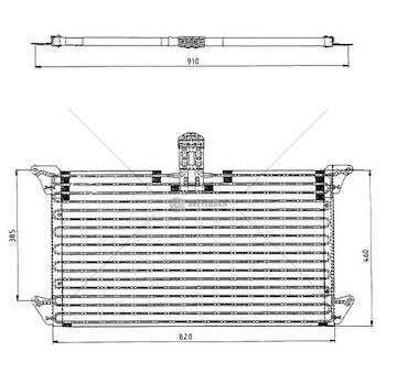 Chladič klimatizace 820x460x25 scania 94,114,124,144,164 0041390_A