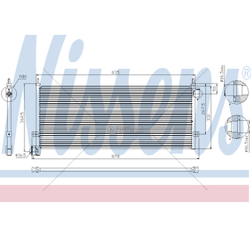 Chladič klimatizace 835x331x16 volvo fh16 0158255_a