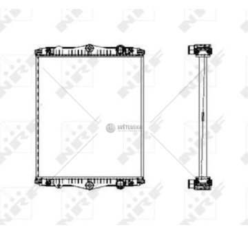 Chladič vody 657x529x58 bez rámu daf cf65, lf45, lf55 od 01.2001 0300543_A