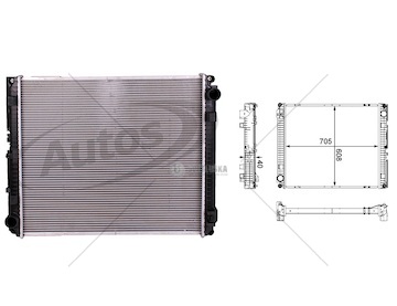 Chladič vody 705x608x40 man tgl,tgm 0175307_A