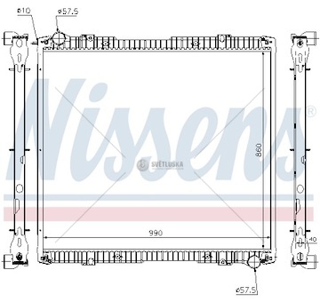 Chladič vody 860x990x40 s rámem scania r 340/380/420/470/500/580/620 0102777_A
