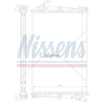 Chladič vody  DAF 85CF 905*648,4*43 bez rámu