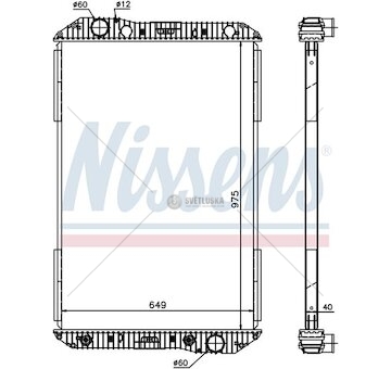 Chladič vody MB Axor 975x659x40 bez rámu