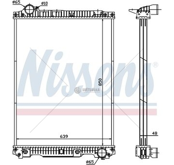 Chladič vody MB NG90 850x639x48 bez rámu