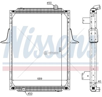 Chladič vody Renault RVI KERAX (97-) 968x689x40 kompl.