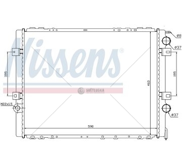 Chladič vody Renault RVI MASCOTT (99-) 590x460x40