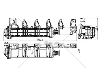 Chladič výfukových plynů egr 593x153x146 mercedes actros mp4, antos, arocs 0227637_A
