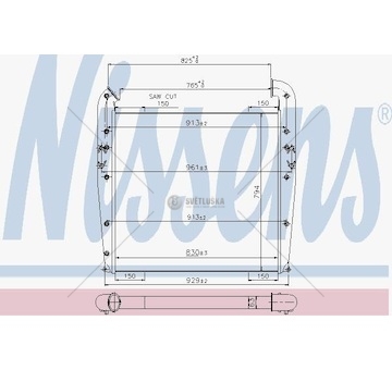 Chladič vzduchu 828x792x66 intercooler scania 94,114,124,144,164 0059190_A