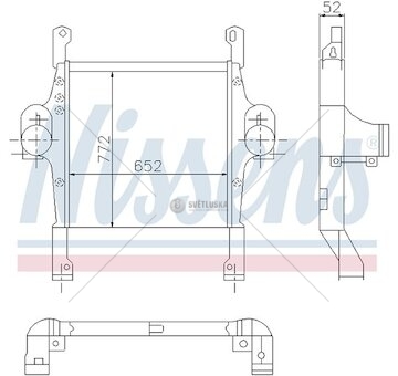Chladič vzduchu IVECO STRALIS (02-) 652x772x52