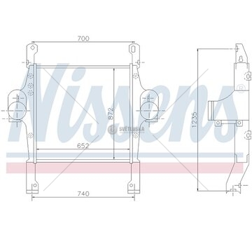 Chladič vzduchu IVECO STRALIS (02-) 652x872x52