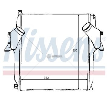 Chladič vzduchu MB ACTROS (96-) 752x852x66