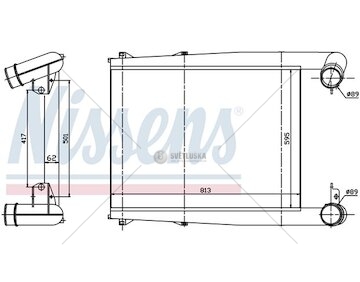 Chladič vzduchu RENAULT RVI PREMIUM (00-) 593x812x66