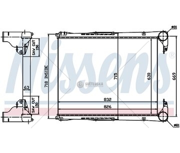 Chladič vzduchu RVI PREMIUM/KERAX 630x826x63