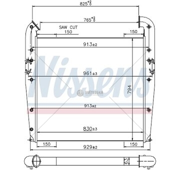 Chladič vzduchu SCANIA 4 825x794x63