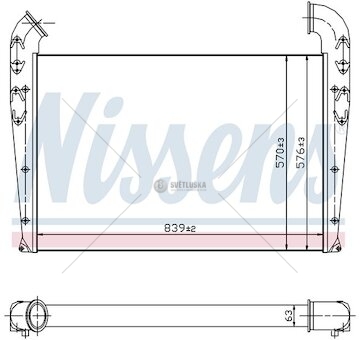 Chladič vzduchu SCANIA 4 (95-) 839x570x63